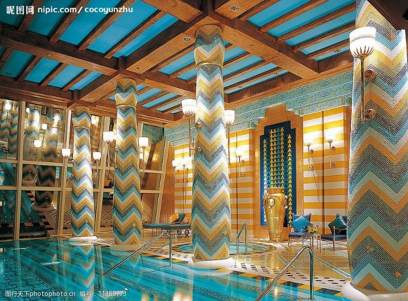 迪拜7星级酒店图片素材