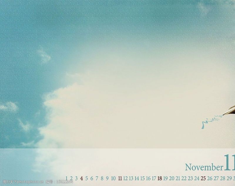 11月份云与钢笔图片