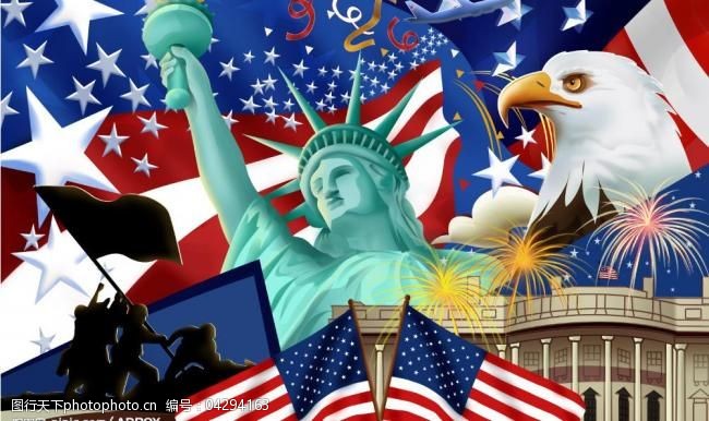 美国国旗模板下载美国自由日图片