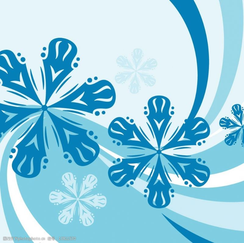 矢量花边的圣诞美丽的宝蓝色冬季花纹图片