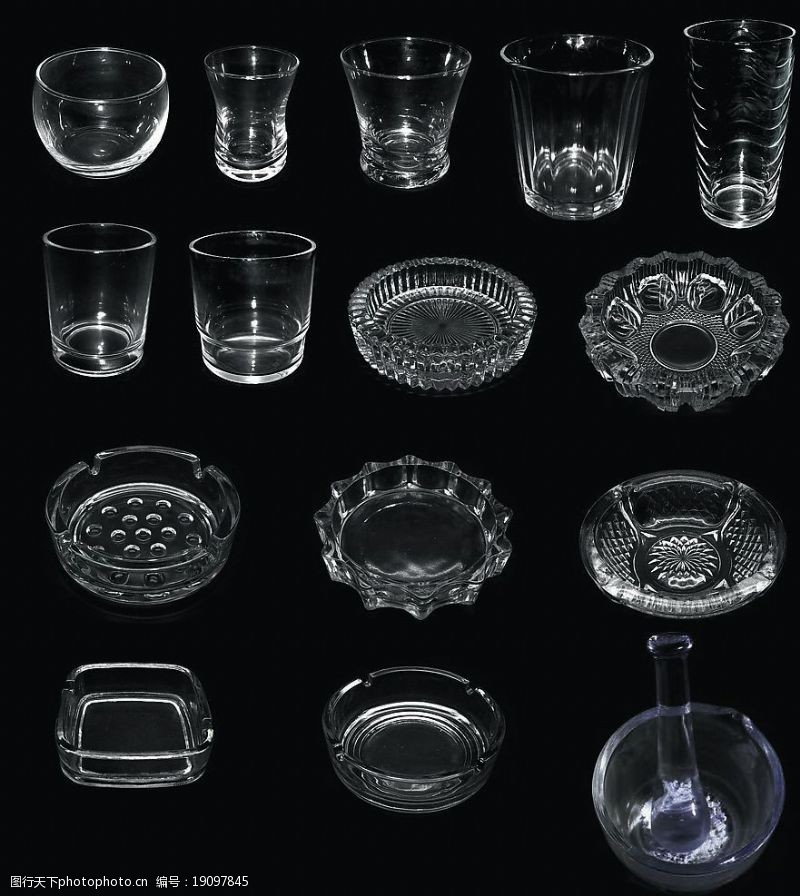 透明随意换底色的玻璃器皿可以直接用图片