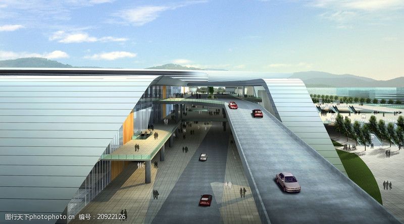 国内建筑设计案例长沙新火车站设计方案0004