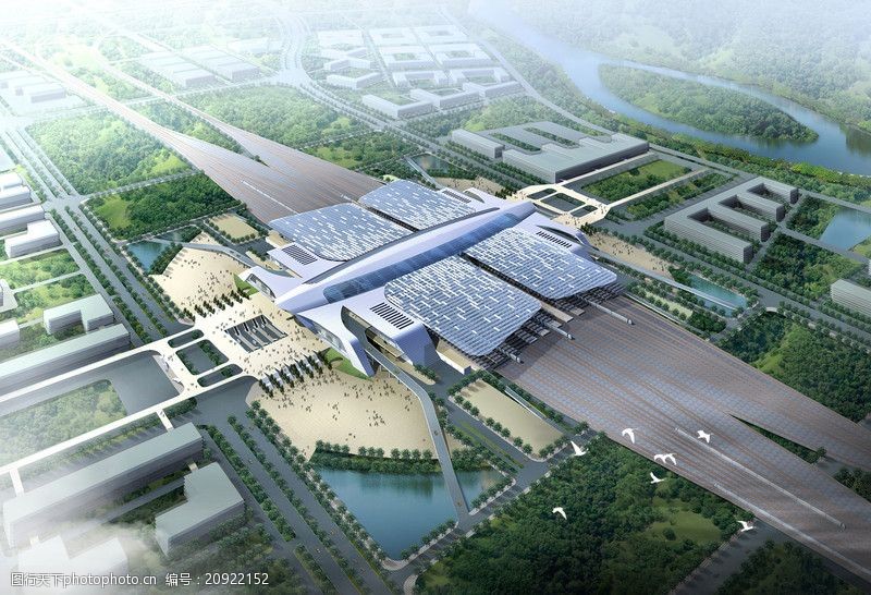 国内建筑设计案例长沙新火车站设计方案0010
